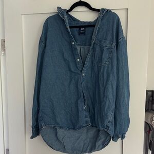 Gap Blue Denim Button-Up Shirt